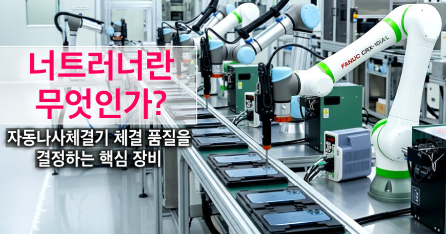 너트러너가 적용된 셀에프에이(CELLFA) 협동로봇 자동 나사 체결 조립 라인